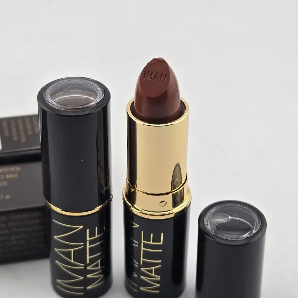 IMAN Luxury Matte Lipstick OUTLAW Set Of 2 Full Size 0.13oz Semi-Matte New